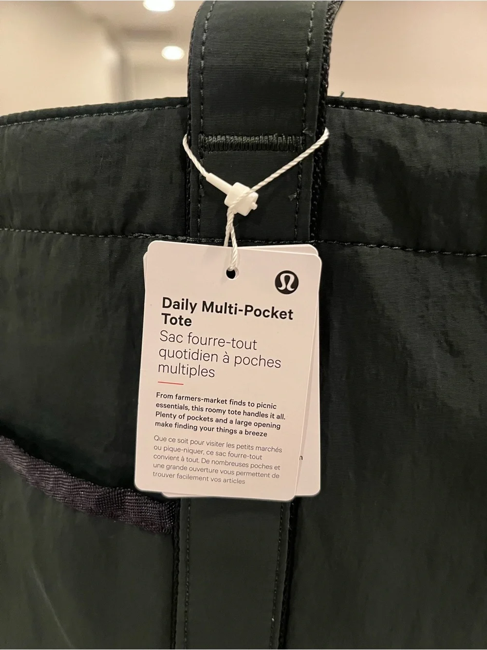 lululemon athletica forest green Tote
